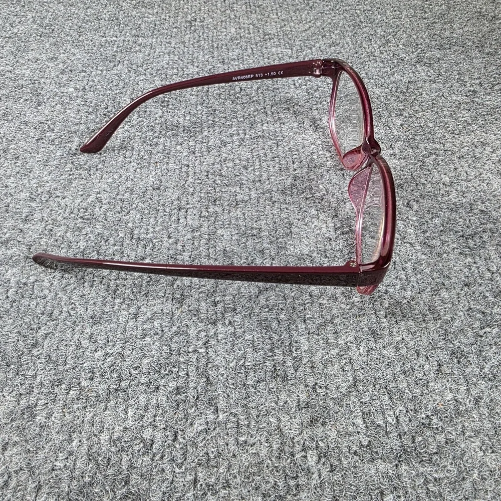 Adrienne Vittadini Cat Eye Readers +1.50 Black Clear Frame AVR406EP‎